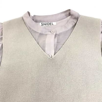 snidel | スナイデル ニットベストセットブラウス セットアップ SWFB211091 グレー【倉吉店】