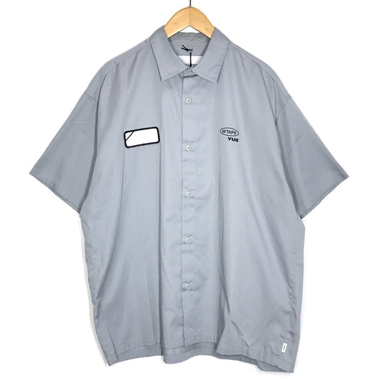 W)TAPS | ダブルタップス REPO/SS/CTPL.TWILL.PRTC 半袖シャツ 241CWDT-SHM07 グレー サイズ：3【倉吉店】