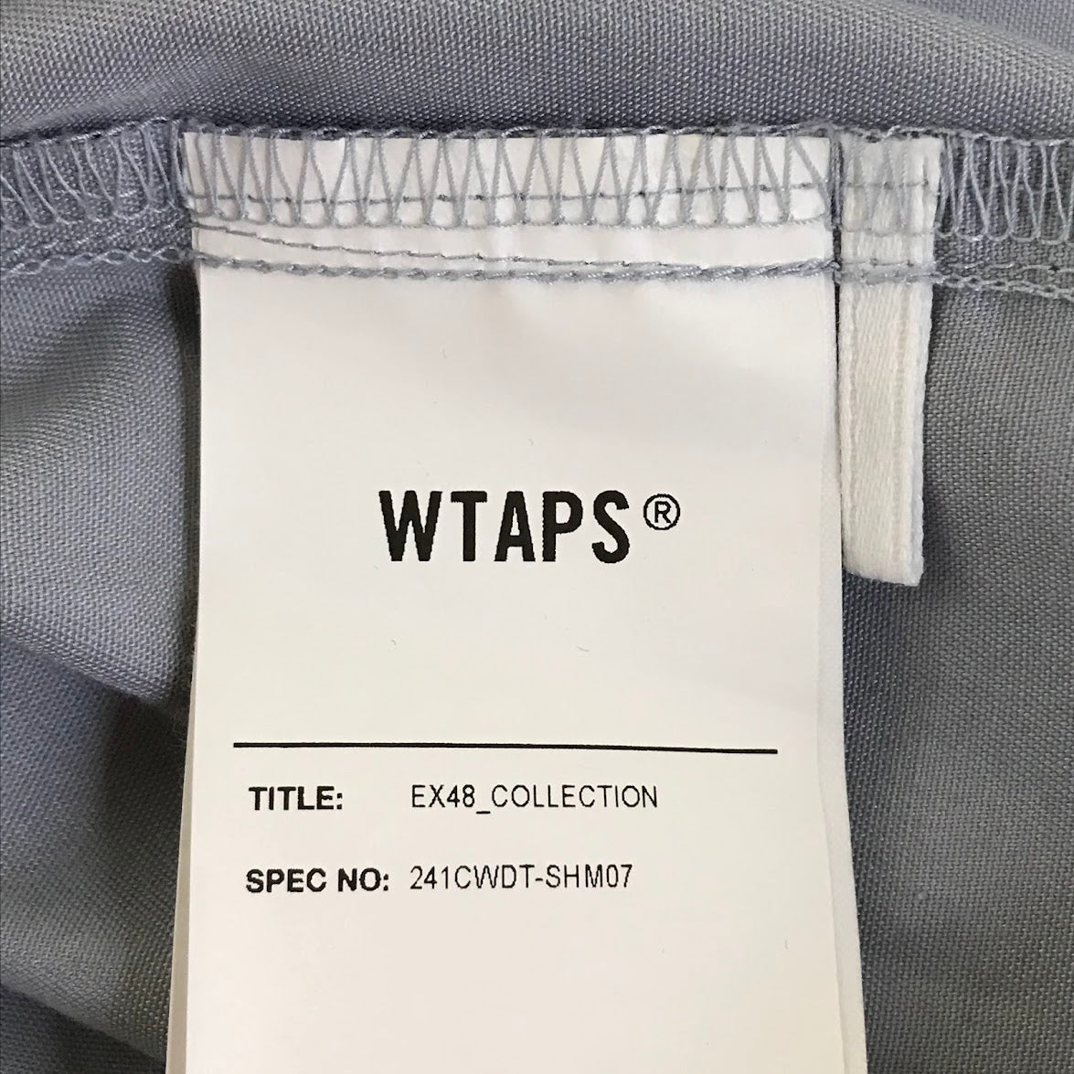W)TAPS | ダブルタップス REPO/SS/CTPL.TWILL.PRTC 半袖シャツ 241CWDT-SHM07 グレー サイズ：3【倉吉店】