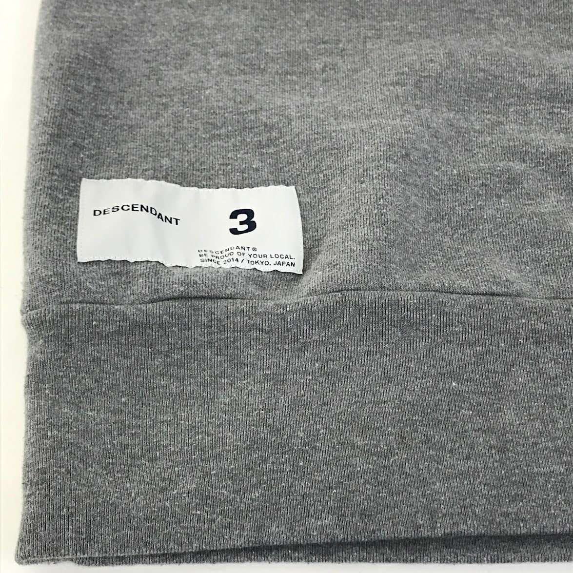 DESCENDANT | ディセンダント CACHALOT PE CREW NECK スウェット 191ATDS-CSM43 グレー サイズ：3【倉吉店】