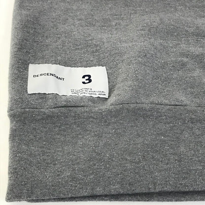DESCENDANT | ディセンダント CACHALOT PE CREW NECK スウェット 191ATDS-CSM43 グレー サイズ：3【倉吉店】