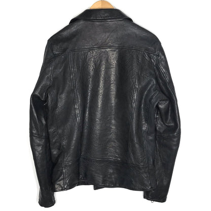 KATHARINE HAMNETT LONDON | キャサリンハムネットロンドン シープスキン レザージャケット ライダースジャケット レザー ブラック サイズ：L【倉吉店】