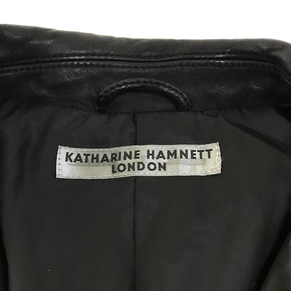 KATHARINE HAMNETT LONDON | キャサリンハムネットロンドン シープスキン レザージャケット ライダースジャケット レザー ブラック サイズ：L【倉吉店】