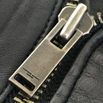 KATHARINE HAMNETT LONDON | キャサリンハムネットロンドン シープスキン レザージャケット ライダースジャケット レザー ブラック サイズ：L【倉吉店】