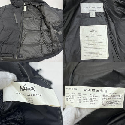 MANUAL ALPHABET | マニュアルアルファベット ×NANGA PCU DOWN JACKETI ダウンジャケット MA-J-244 ブラック サイズ：1【加古川店】