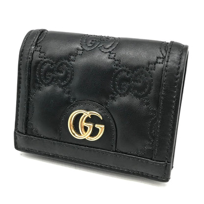 GUCCI | グッチ GGマトラッセ/コンパクトウォレット 二つ折り財布 723786 ブラック【倉吉店】