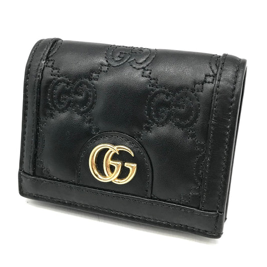 GUCCI | グッチ GGマトラッセ/コンパクトウォレット 二つ折り財布 723786 ブラック【倉吉店】