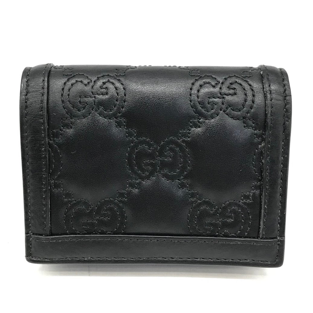 GUCCI | グッチ GGマトラッセ/コンパクトウォレット 二つ折り財布 723786 ブラック【倉吉店】