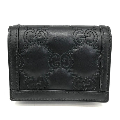GUCCI | グッチ GGマトラッセ/コンパクトウォレット 二つ折り財布 723786 ブラック【倉吉店】