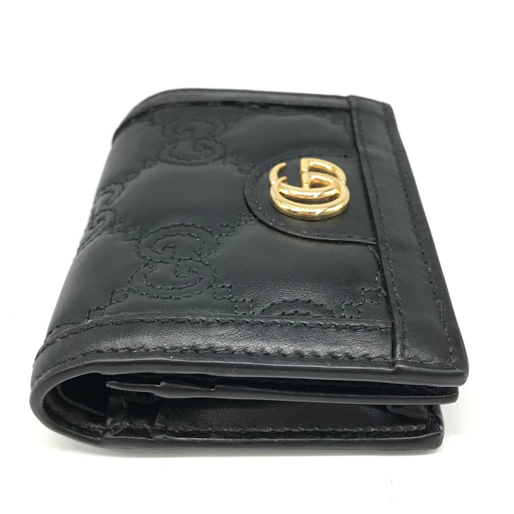 GUCCI | グッチ GGマトラッセ/コンパクトウォレット 二つ折り財布 723786 ブラック【倉吉店】