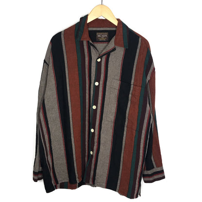 MR.OLIVE | ミスターオリーブ BIG SILHOUTTE OPEN COLAR SHIRT マルチストライプ 長袖シャツ M-20328 マルチカラー サイズ：L【倉吉店】