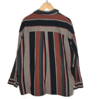 MR.OLIVE | ミスターオリーブ BIG SILHOUTTE OPEN COLAR SHIRT マルチストライプ 長袖シャツ M-20328 マルチカラー サイズ：L【倉吉店】