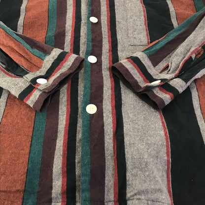 MR.OLIVE | ミスターオリーブ BIG SILHOUTTE OPEN COLAR SHIRT マルチストライプ 長袖シャツ M-20328 マルチカラー サイズ：L【倉吉店】