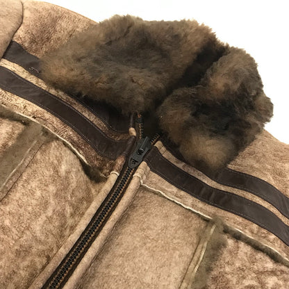 USA製 COOPER LEATHER BOA JACKET レザージャケット レザー ブラウン サイズ：40【倉吉店】