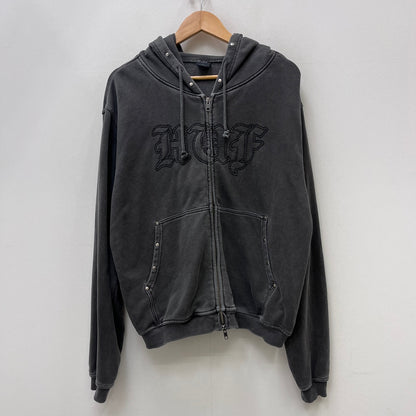 HUF | ハフ STUDDED FULL ZIP HOODIE 26SS パーカー ブラック サイズ：M【加古川店】