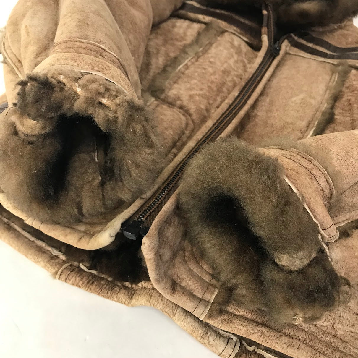 USA製 COOPER LEATHER BOA JACKET レザージャケット レザー ブラウン サイズ：40【倉吉店】