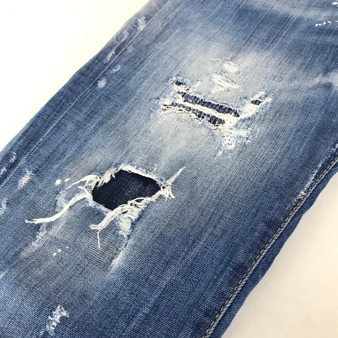 DSQUARED2 | ディースクエアード Skinny Dan Jean ダメージ加工 スキニーデニム デニムパンツ S74LB0429 ブルー サイズ：44【倉吉店】