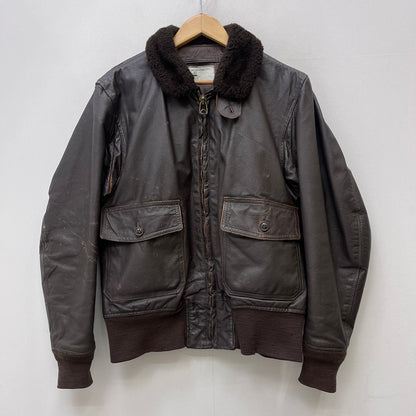 MILITARY衣料 | ミリタリーイリョウ u.s navy:g-1 flight jacket 80's ミリタリージャケット dla100-86-c-0481 ブラウン サイズ：42【加古川店】