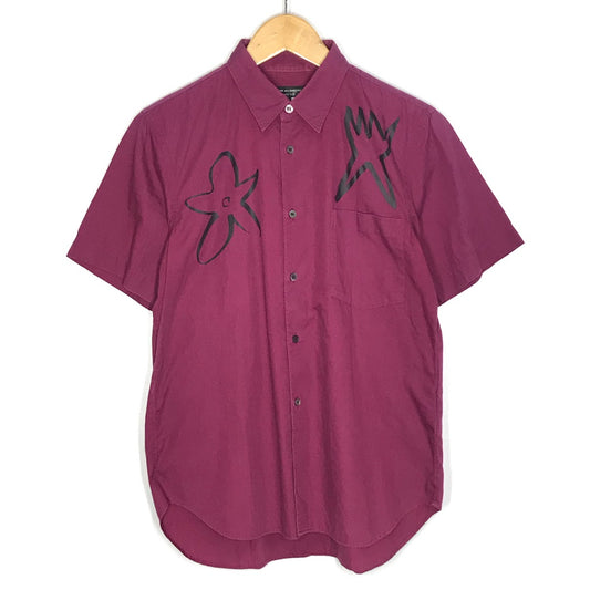 COMME des GARCONS HOMME PLUS | コムデギャルソンオムプリュス アートペイントシャツ 半袖シャツ PS-B047 ボルドー/バーガンディー サイズ：XS【倉吉店】