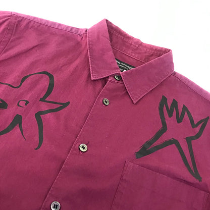 COMME des GARCONS HOMME PLUS | コムデギャルソンオムプリュス アートペイントシャツ 半袖シャツ PS-B047 ボルドー/バーガンディー サイズ：XS【倉吉店】