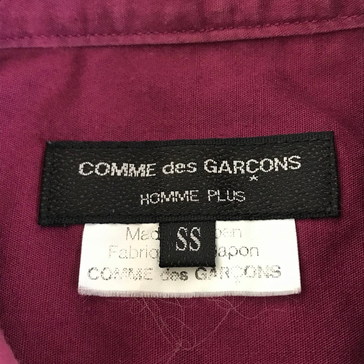 COMME des GARCONS HOMME PLUS | コムデギャルソンオムプリュス アートペイントシャツ 半袖シャツ PS-B047 ボルドー/バーガンディー サイズ：XS【倉吉店】