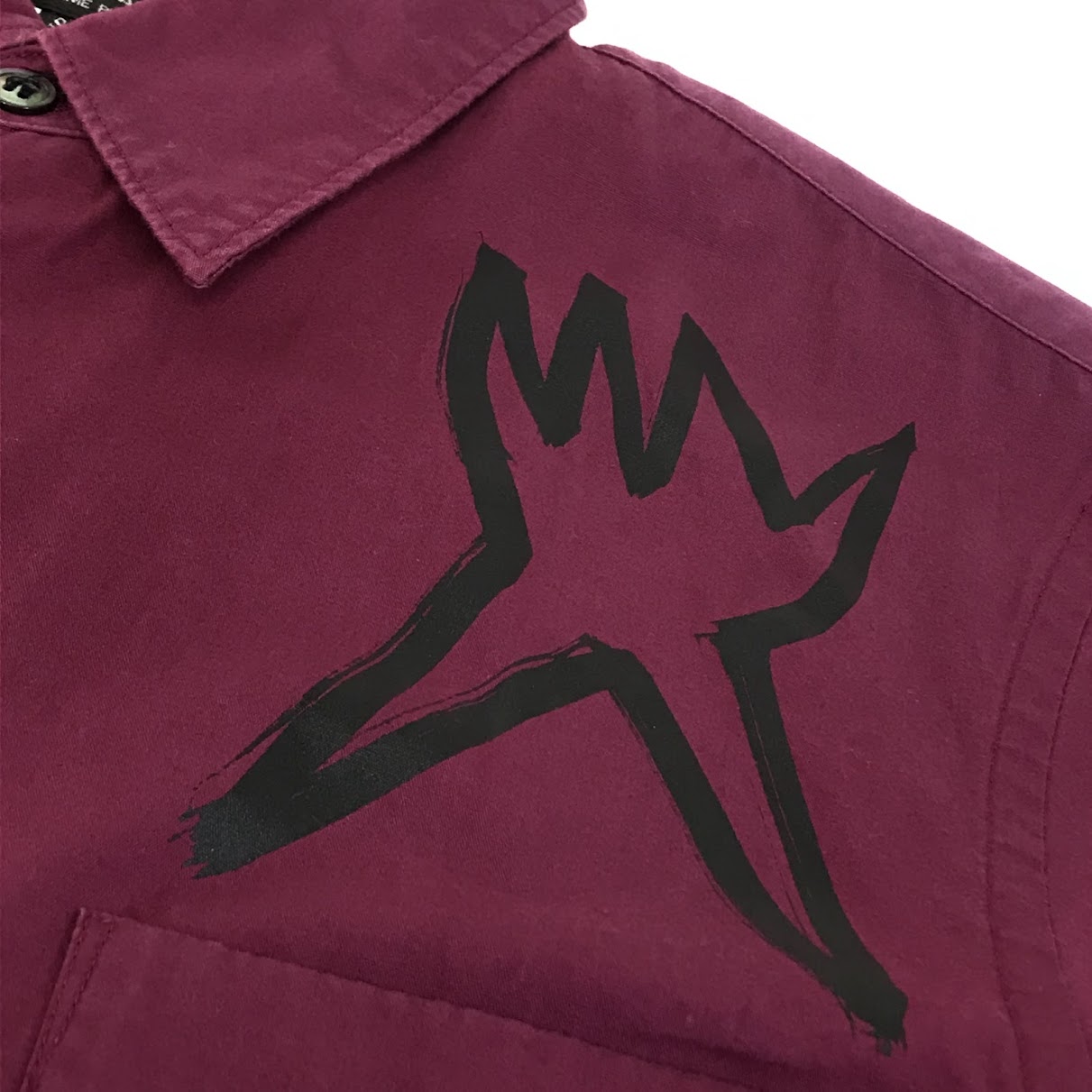 COMME des GARCONS HOMME PLUS | コムデギャルソンオムプリュス アートペイントシャツ 半袖シャツ PS-B047 ボルドー/バーガンディー サイズ：XS【倉吉店】
