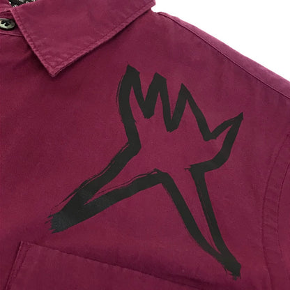 COMME des GARCONS HOMME PLUS | コムデギャルソンオムプリュス アートペイントシャツ 半袖シャツ PS-B047 ボルドー/バーガンディー サイズ：XS【倉吉店】