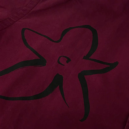 COMME des GARCONS HOMME PLUS | コムデギャルソンオムプリュス アートペイントシャツ 半袖シャツ PS-B047 ボルドー/バーガンディー サイズ：XS【倉吉店】