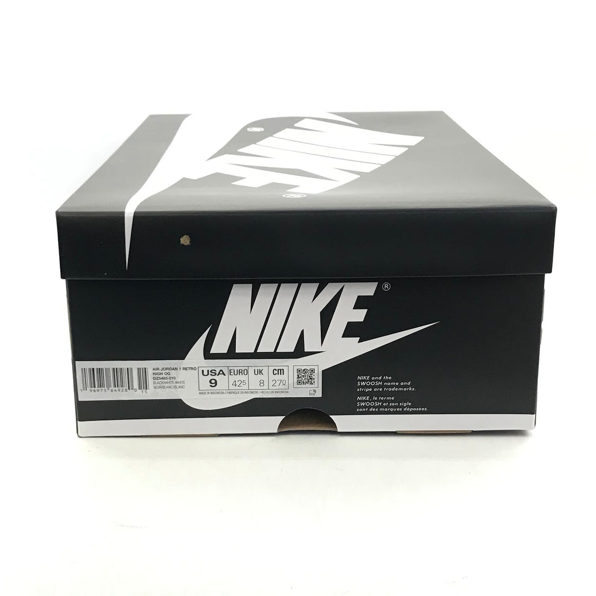 NIKE | ナイキ AIR JORDAN 1 RETRO HIGH OG スニーカー DZ5485-010 ブラック/ホワイト 27cm【倉吉店】