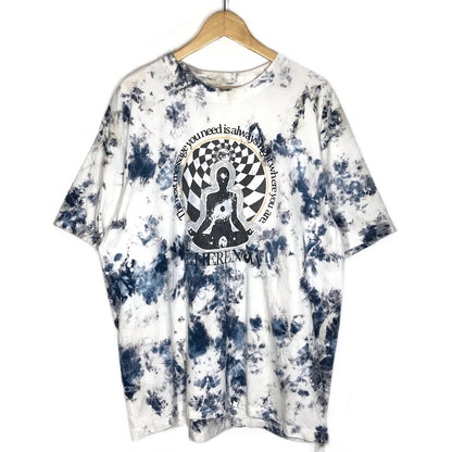 LIBERAIDERS | リベレイダース BE HERE NOW TIE-DYE TEE destination unknown タイダイ柄 半袖Ｔシャツ ホワイト×ブルー サイズ：XL【倉吉店】【代金引換不可・日時指定不可】【ポスト投函】