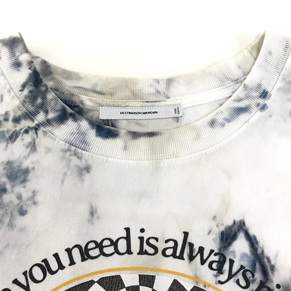 LIBERAIDERS | リベレイダース BE HERE NOW TIE-DYE TEE destination unknown タイダイ柄 半袖Ｔシャツ ホワイト×ブルー サイズ：XL【倉吉店】【代金引換不可・日時指定不可】【ポスト投函】