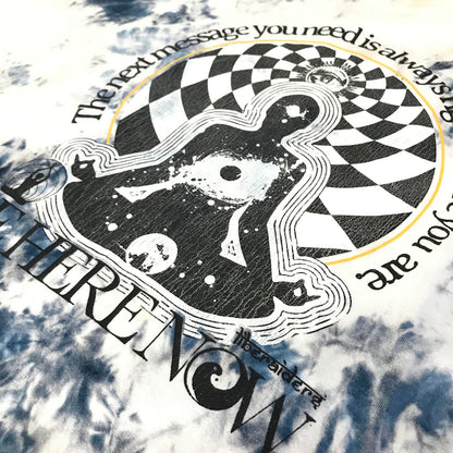 LIBERAIDERS | リベレイダース BE HERE NOW TIE-DYE TEE destination unknown タイダイ柄 半袖Ｔシャツ ホワイト×ブルー サイズ：XL【倉吉店】【代金引換不可・日時指定不可】【ポスト投函】