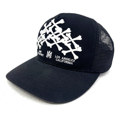 AMIRI | アミリ bones stacked trucker hat キャップ amhatr1016 ブラック【加古川店】