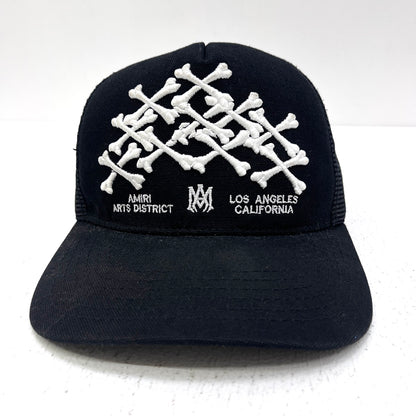 AMIRI | アミリ bones stacked trucker hat キャップ amhatr1016 ブラック【加古川店】