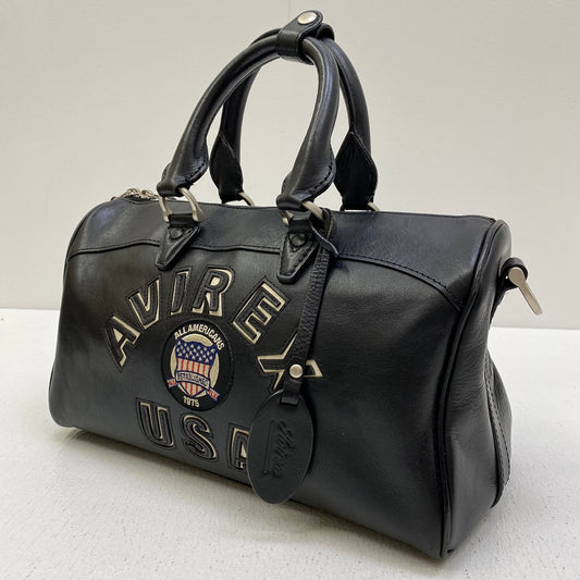 AVIREX | アヴィレックス varsity leather mini duffle bag その他バッグ ブラック【加古川店】