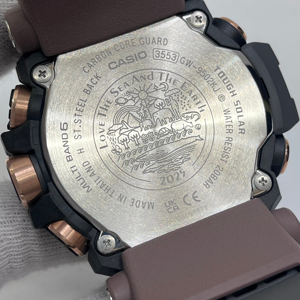 G-SHOCK | ジーショック erthwatchｺﾗﾎﾞ 2025 腕時計 GW-9502-KJ-8JR デジタル表示 ソーラー電波時計 グレー【加古川店】