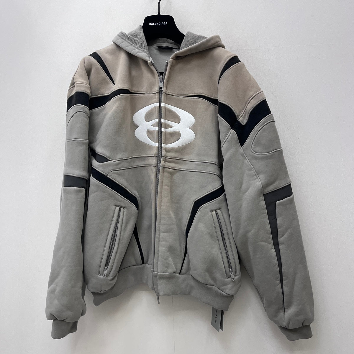BALENCIAGA | バレンシアガ SPORTS ICON BIKER ZIP-UP パーカー グレー サイズ：2【加古川店】