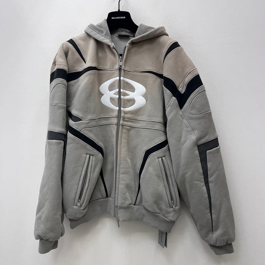 BALENCIAGA | バレンシアガ SPORTS ICON BIKER ZIP-UP パーカー グレー サイズ：2【加古川店】