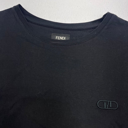 FENDI | フェンディ FF Logo Embroidered Tee 半袖Ｔシャツ ブラック サイズ：L【加古川店】