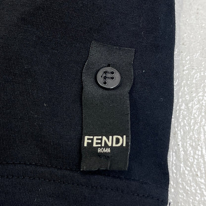 FENDI | フェンディ FF Logo Embroidered Tee 半袖Ｔシャツ ブラック サイズ：L【加古川店】