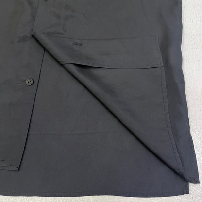 Yohji Yamamoto POUR HOMME | ヨウジヤマモトプールオム CUPRO TAFFETA 半袖シャツ HK-B10-200-1-02 ブラック サイズ：2【加古川店】