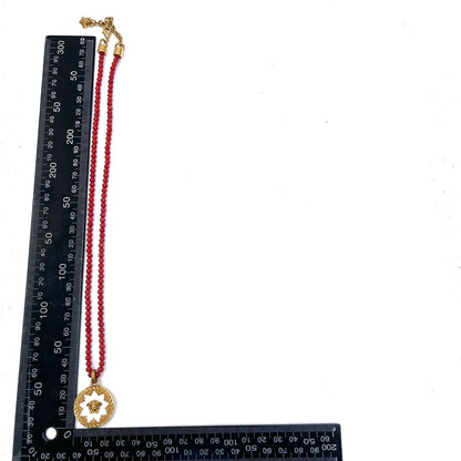 VERSACE | ヴェルサーチ メデューサ ビーズ ネックレス レッド【加古川店】