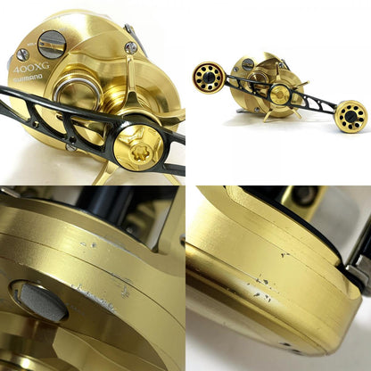 【フィッシング/釣り/釣具/リール】 【ベイトリール/右ハンドル】SHIMANO | シマノ 23カルカッタコンクエストMD 400XG　※カスタムハンドル（純正無し）【加古川店】