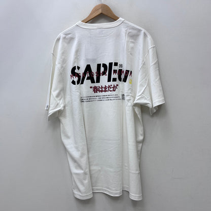 SAPEur | サプール Haru Wa Mada Ka S/S × MASATOSHI HAMADA 半袖Ｔシャツ ホワイト サイズ：XXL【加古川店】