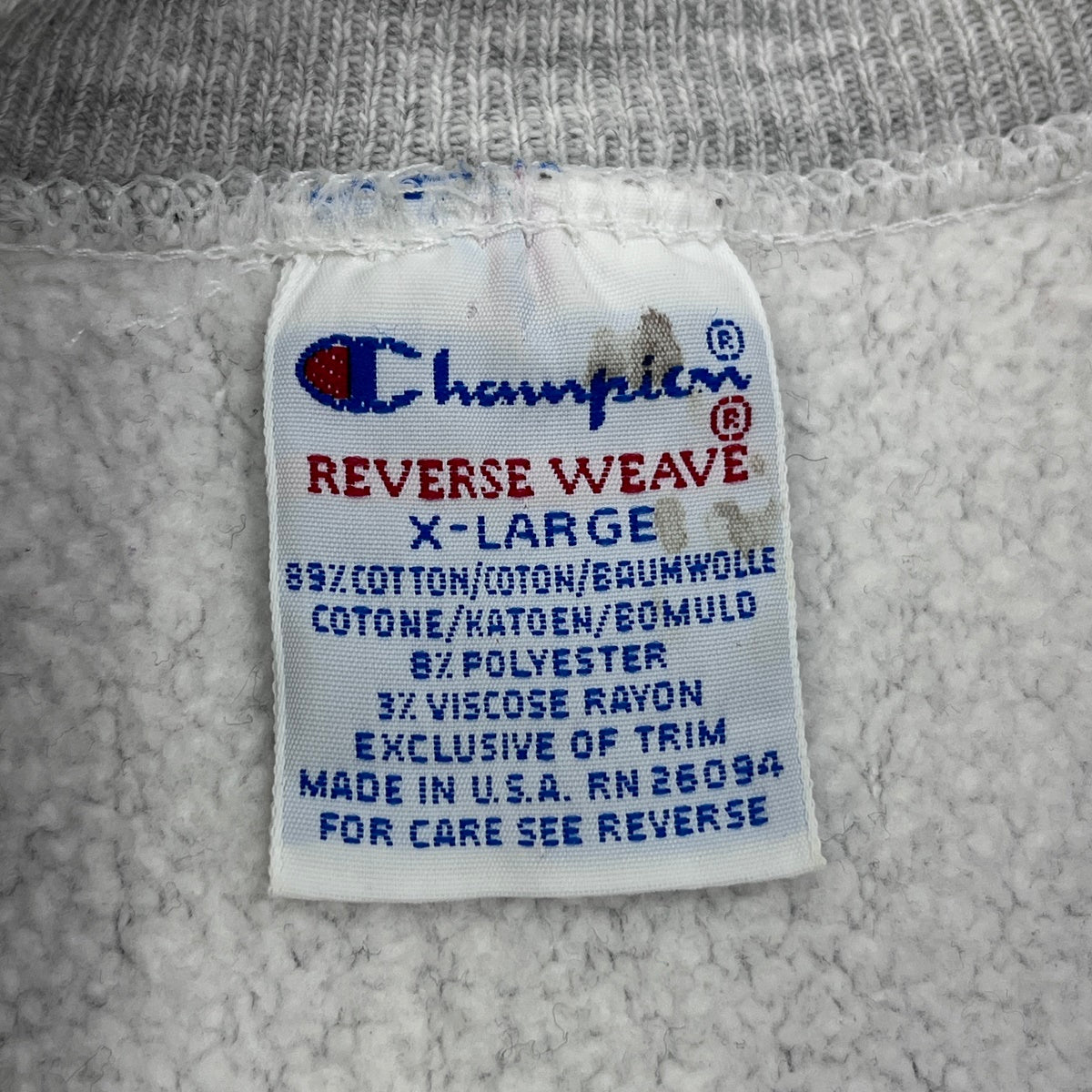 Champion | チャンピオン Maryland 90s REVERSE WEAVE スウェット グレー サイズ：XL【加古川店】