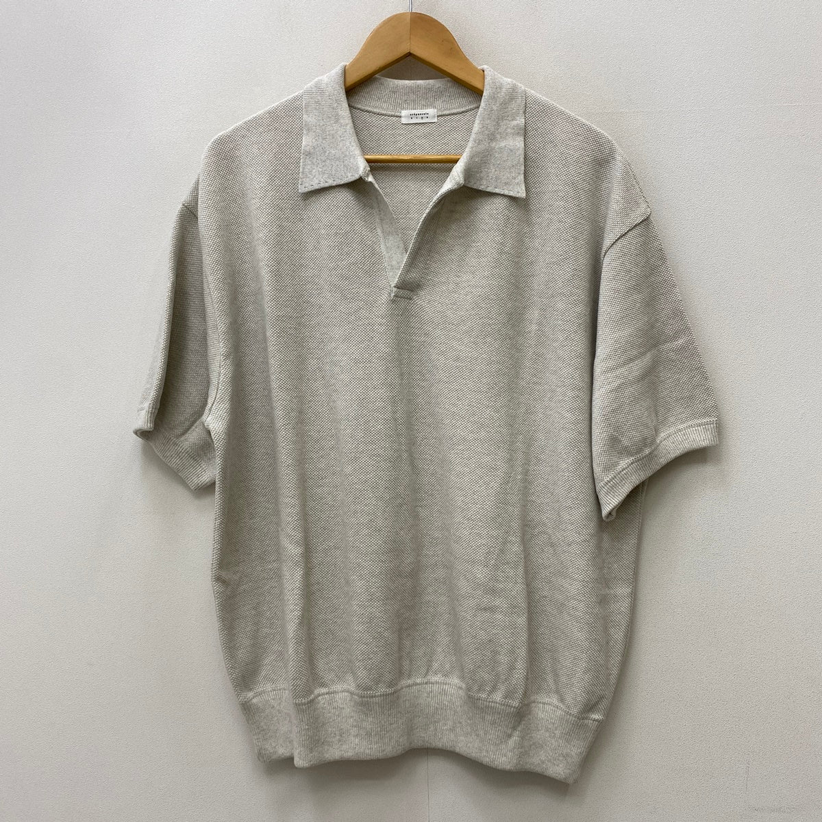 crepuscule | クレプスキュール Co/Ra Moss Stitch Skipper 26SS ポロシャツ 2601-002 グレー サイズ：2【加古川店】