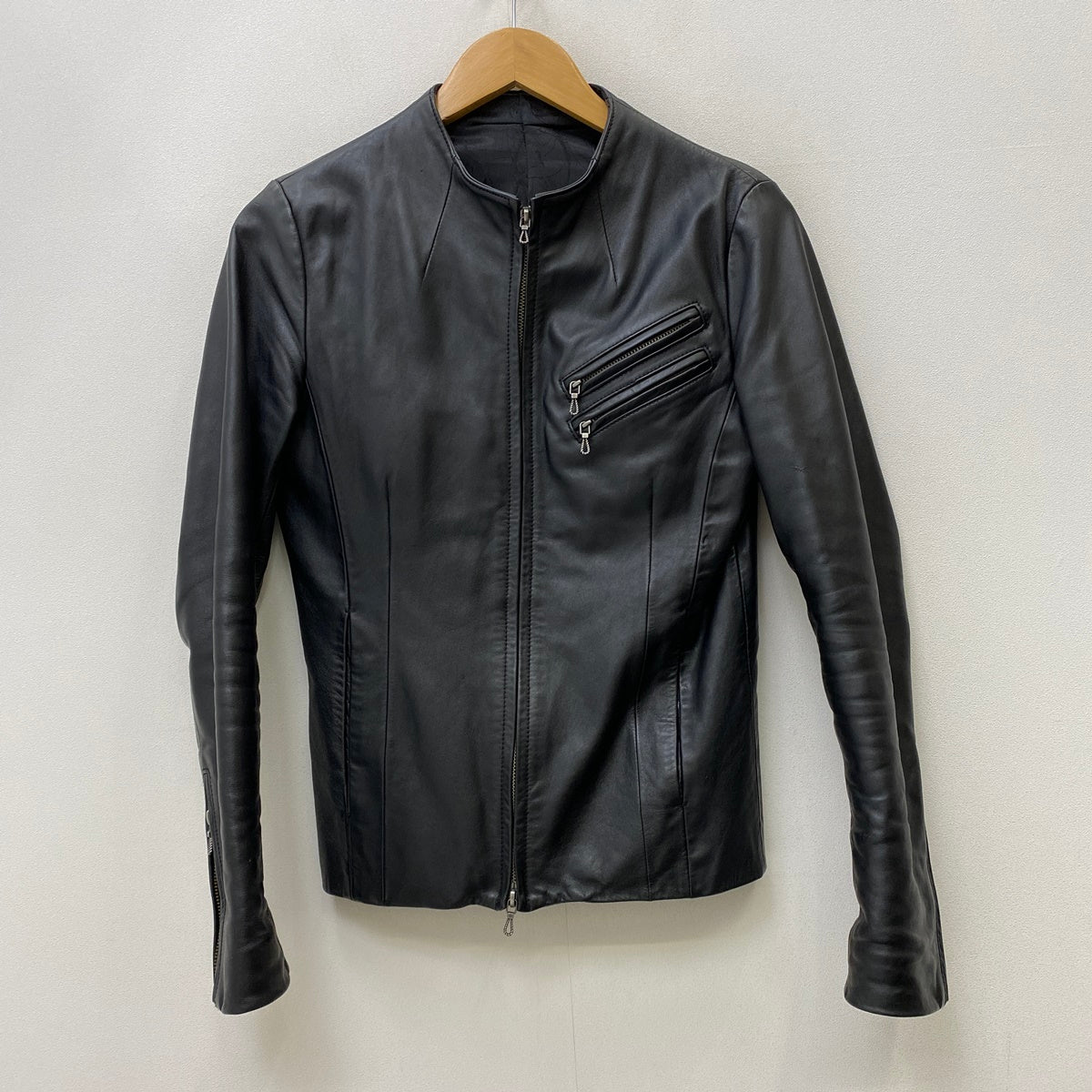 SCHLUSSEL | シュリセル ﾗﾑﾚｻﾞｰ double riders jacket ライダースジャケット 3488-105 ブラック サイズ：2【加古川店】