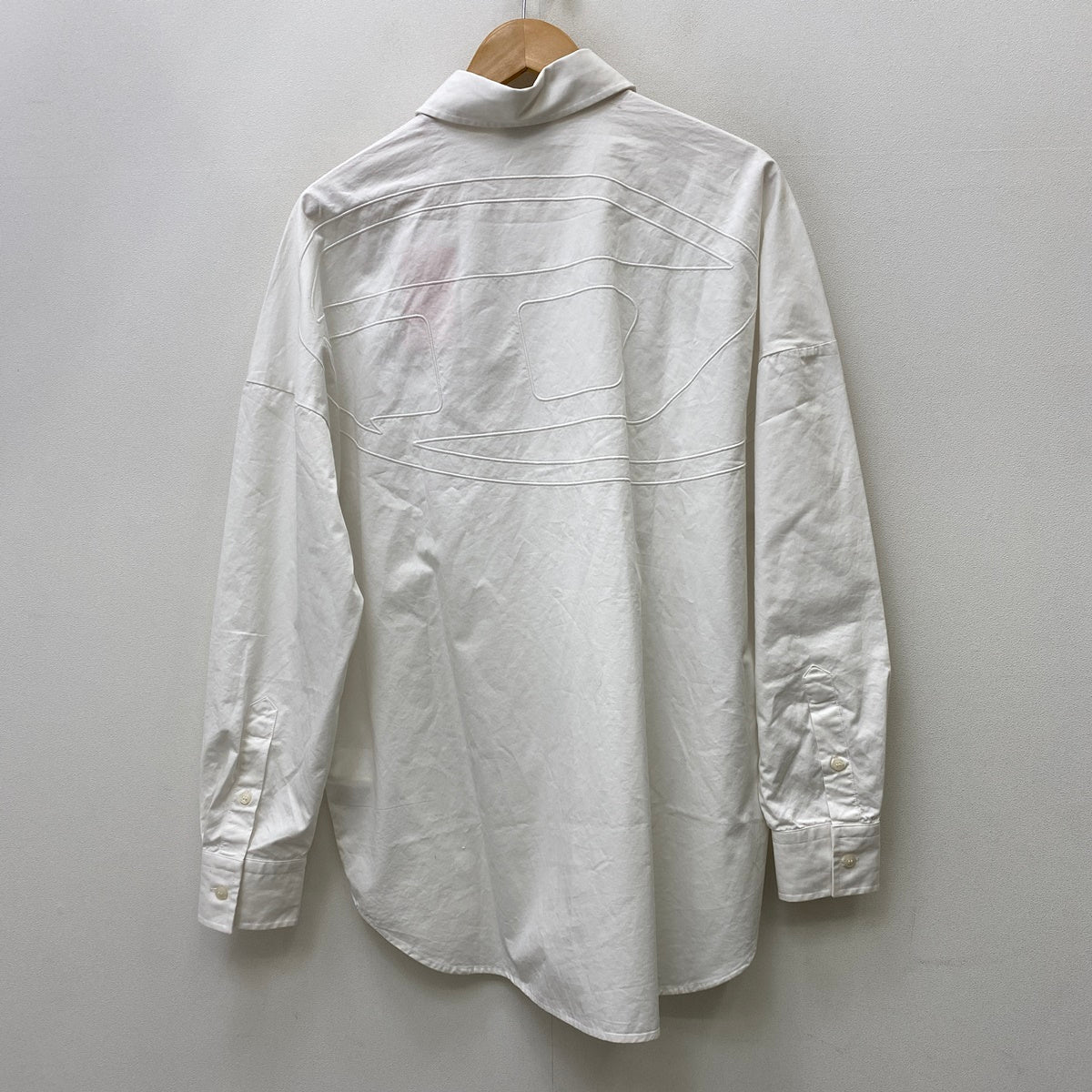 DIESEL | ディーゼル S-LIMO-LOGO 23SS 長袖シャツ A08497 ホワイト サイズ：46【加古川店】