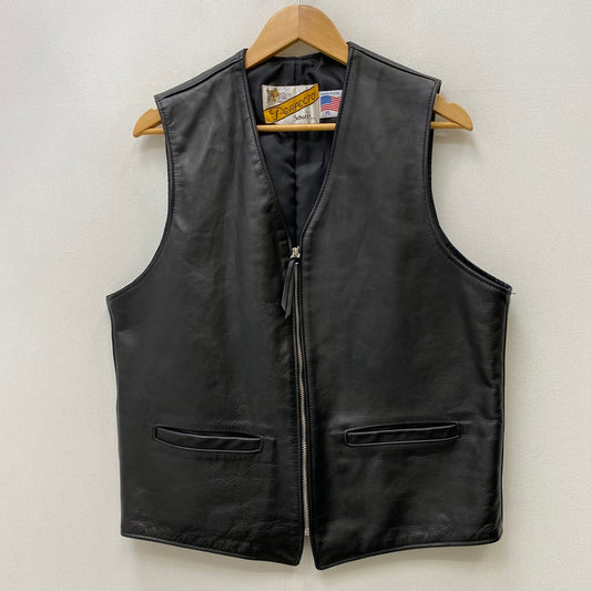 schott | ショット 193V LEATHER VEST ベスト 7825951002 ブラック サイズ：XL【加古川店】