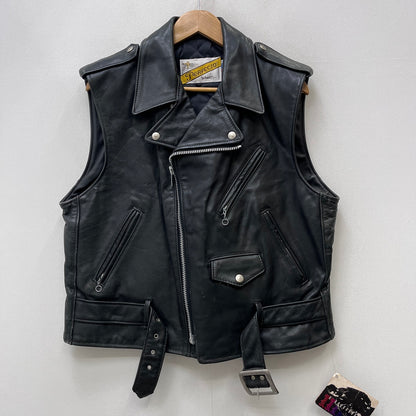 schott | ショット DOUBLE RIDERS VEST 80-90'S レザー ブラック サイズ：L【加古川店】